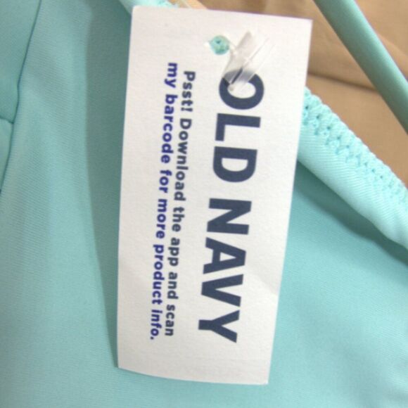 NWT Old Navy V-Neck Ruffle-Trim Cutout One-Piece Swimsuit Icelandic Fjord Size M - Picture 7 of 8